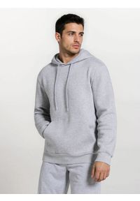 Sinsay - Bluza hoodie basic - szary. Kolor: szary #1
