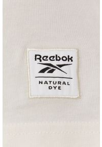 Reebok Classic T-shirt damski kolor kremowy. Kolor: beżowy. Materiał: bawełna, dzianina. Wzór: gładki #3