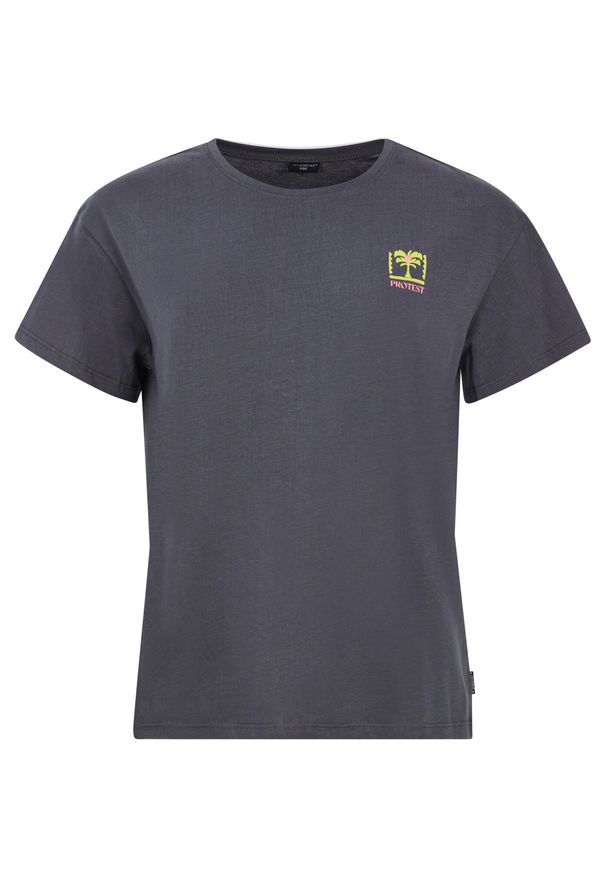 Protest - T-Shirt damski PROTEST PRTLassy. Kolor: szary, wielokolorowy, brązowy. Sport: turystyka piesza