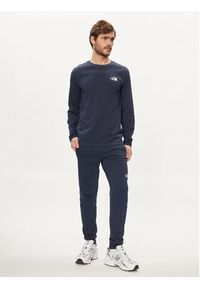 The North Face Longsleeve Simple Dome NF0A87QN Granatowy Regular Fit. Kolor: niebieski. Materiał: bawełna. Długość rękawa: długi rękaw #4