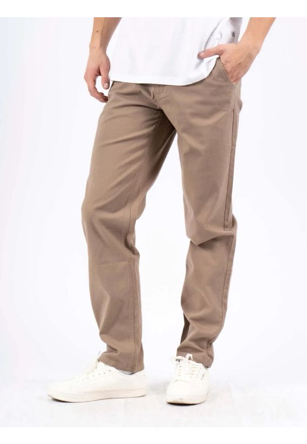 MARCUS - Męskie Spodnie Materiałowe Marcus Gerry Chino 6080 Golden Sand 16-200140. Materiał: materiał