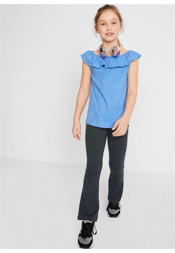 bonprix - Spodnie jazzowe z elastycznej mieszanki bawełny organicznej. Kolor: czarny. Materiał: bawełna