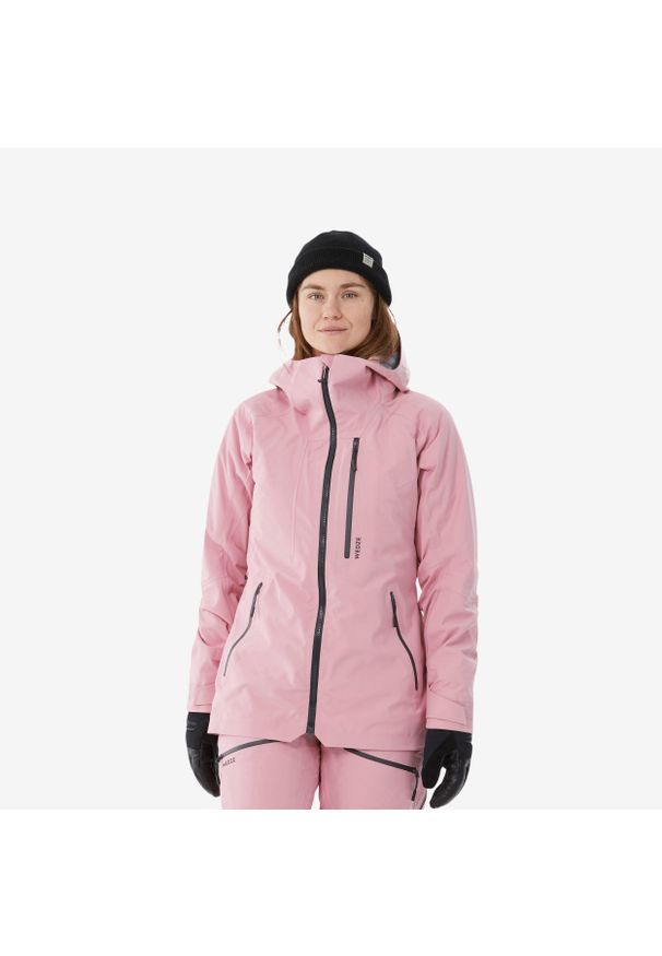 WEDZE - Kurtka narciarska i snowboardowa damska Quechua FR 500. Kolor: różowy. Materiał: materiał. Sezon: zima. Sport: snowboard, narciarstwo