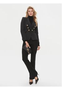 Elisabetta Franchi Marynarka GI-064-36E3 Czarny Regular Fit. Kolor: czarny. Materiał: syntetyk #4