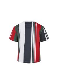 Urban Classics - Koszulka Chłopięca Block Stripe Heavyweight AllOver Print Oversized T-shirt. Kolor: niebieski, wielokolorowy, biały. Wzór: nadruk. Sport: turystyka piesza