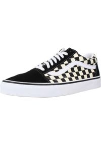 Tenisówki Vans Model Old Skool Primary Check Kolor Czarny. Wysokość cholewki: przed kostkę. Zapięcie: pasek. Kolor: czarny. Materiał: skóra, syntetyk, tkanina, materiał. Szerokość cholewki: normalna. Model: Vans Old Skool. Sport: turystyka piesza, skateboard