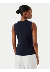 TOMMY HILFIGER - Tommy Hilfiger Top WW0WW49707 Granatowy Slim Fit. Kolor: niebieski. Materiał: bawełna #4