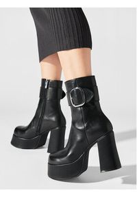 Steve Madden Botki Siren Bootie SM11002628 SM11002628-017 Czarny. Kolor: czarny. Materiał: skóra #3