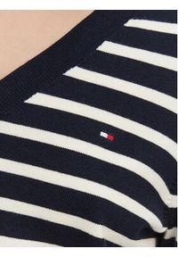 TOMMY HILFIGER - Tommy Hilfiger Sweter WW0WW40098 Granatowy Regular Fit. Kolor: niebieski. Materiał: syntetyk #3