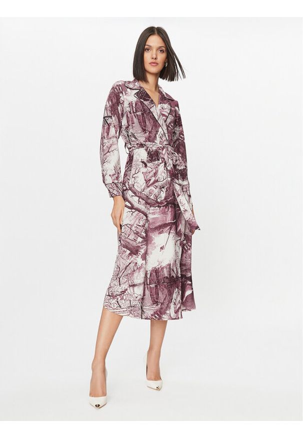 Imperial Sukienka codzienna A9990005Q Bordowy Regular Fit. Okazja: na co dzień. Kolor: czerwony. Materiał: syntetyk. Typ sukienki: proste. Styl: casual