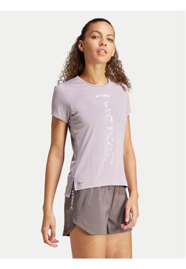Adidas - adidas Koszulka techniczna Terrex Agravic Trail IP4821 Fioletowy Regular Fit. Kolor: fioletowy. Materiał: syntetyk