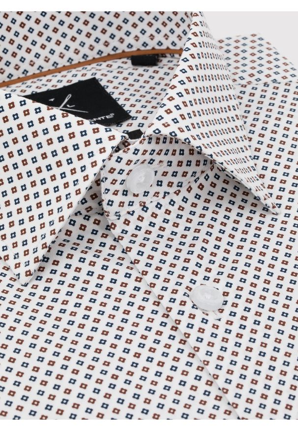 Pako Lorente - PAKO LORENTE – Biała koszula męska w mikrowzór. Kolor: biały. Materiał: bawełna, elastan. Długość rękawa: długi rękaw. Długość: długie. Sezon: wiosna, lato