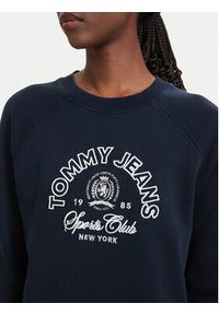 Tommy Jeans Bluza Heritage Logo DW0DW22821 Granatowy Regular Fit. Kolor: niebieski. Materiał: bawełna #4