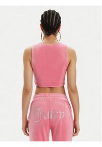 Juicy Couture Top Camina JCWCT23305 Różowy Slim Fit. Kolor: różowy. Materiał: syntetyk #5