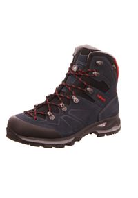 Buty trekkingowe męskie Lowa Baldo Gtx. Wysokość cholewki: za kostkę. Zapięcie: sznurówki. Kolor: wielokolorowy, niebieski, czarny. Materiał: guma, materiał, skóra, tkanina. Szerokość cholewki: normalna