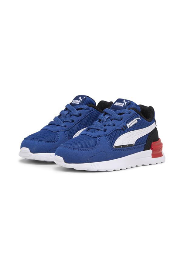 Puma - Niemowlęce obuwie sportowe Graviton AC PUMA Clyde Royal White Black Blue. Kolor: biały, niebieski, wielokolorowy