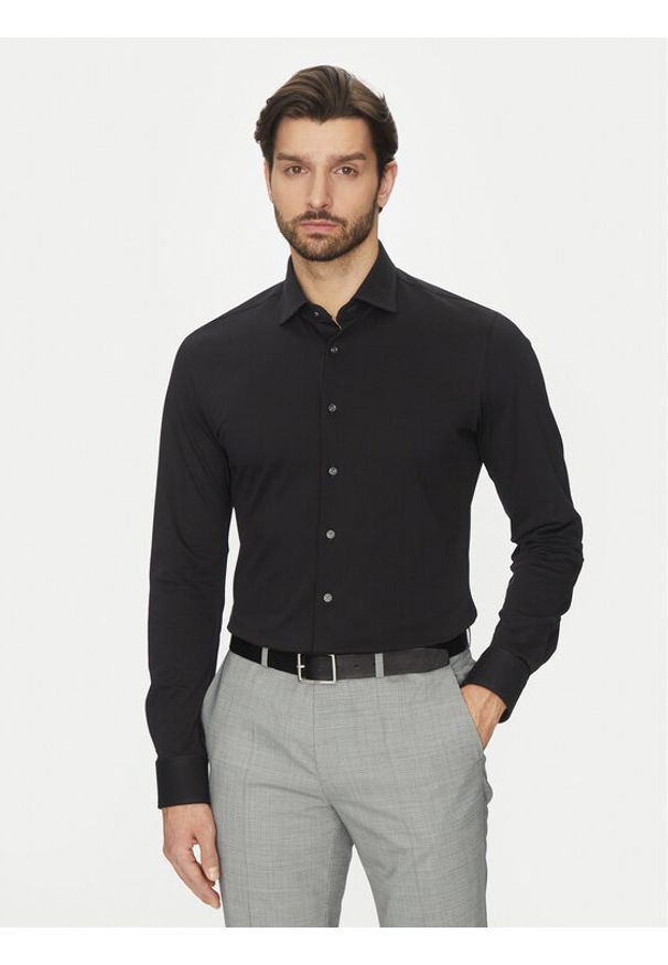 Michael Kors Koszula MD0MD91392 Czarny Slim Fit. Kolor: czarny. Materiał: bawełna