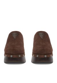 Guess Jeans Klapki EO-JDGJ66-4 Brązowy. Kolor: brązowy. Materiał: skóra, zamsz #7