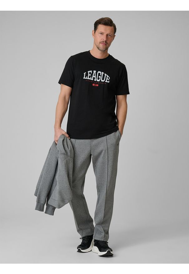 4f - 4F Spodnie dresowe męskie - szare XL. Kolor: szary. Materiał: dresówka