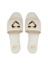 Love Moschino - LOVE MOSCHINO Klapki JA28161G0MIA0102 Écru. Materiał: skóra #3
