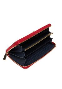 TOMMY HILFIGER - Tommy Hilfiger Duży Portfel Damski Th Icon Lrg Za AW0AW17744 Czerwony. Kolor: czerwony. Materiał: skóra