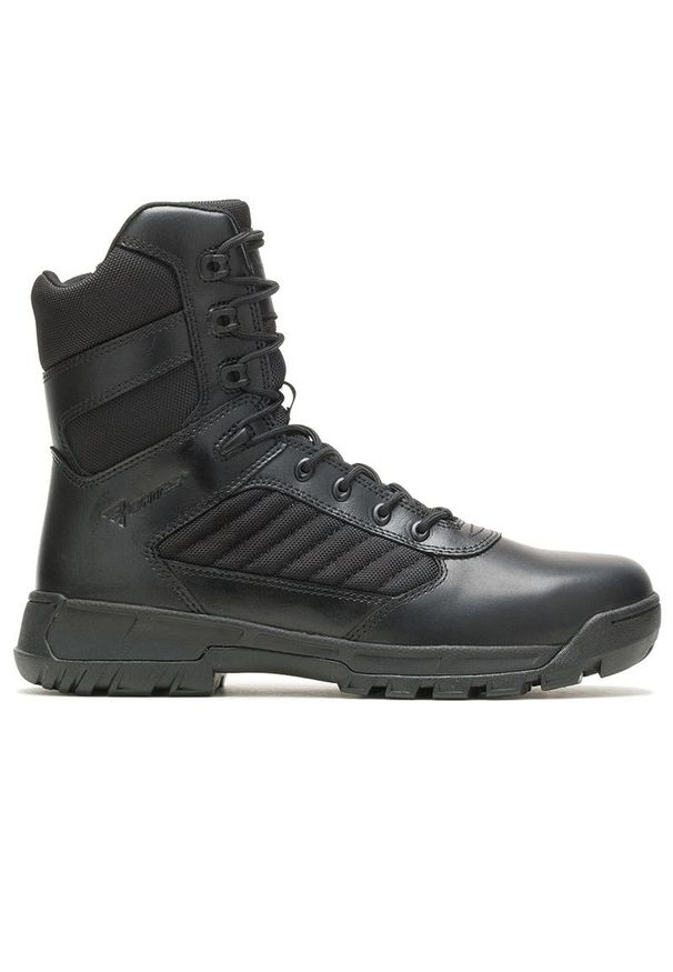 Buty Bates Tactical Sport 2 Tall Side Zip E03180EN - czarne. Zapięcie: zamek. Kolor: czarny. Materiał: guma, skóra, poliester, zamsz. Szerokość cholewki: normalna. Sport: turystyka piesza