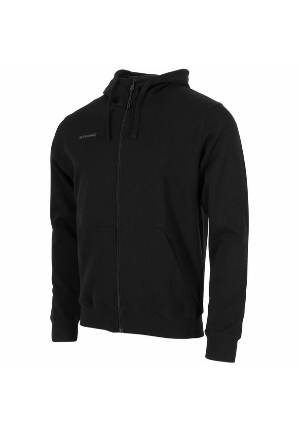 STANNO - Dziecięca bluza z kapturem zapinana na zamek Stanno Base. Typ kołnierza: kaptur. Kolor: czarny. Sport: joga i pilates