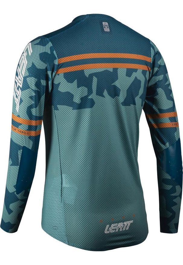 LEATT - Bluza rowerowa damska Leatt Jersey MTB Gravity 4.0. Kolor: niebieski. Materiał: jersey. Długość rękawa: długi rękaw
