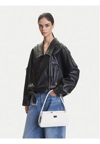 Tommy Jeans Torebka Tjw American Cool Shoulder Bag AW0AW17295 Biały. Kolor: biały. Materiał: skórzane