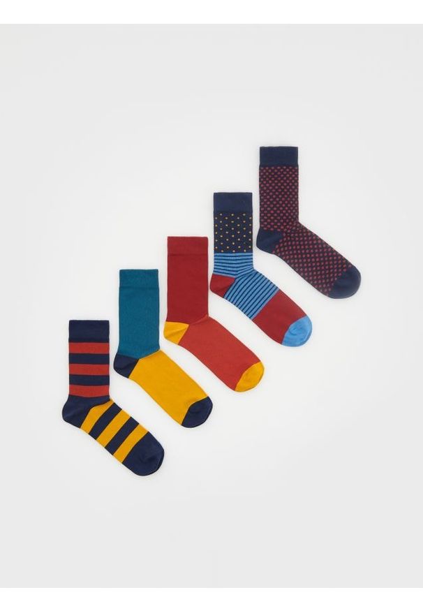 Reserved - 5 pack skarpet - czerwony. Kolor: czerwony