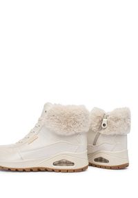 skechers - Skechers Botki Uno Rugged 167821/OFWT Biały. Kolor: biały. Materiał: skóra