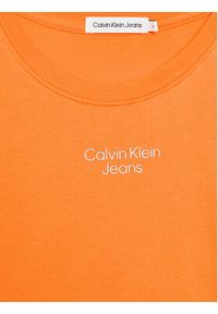 Calvin Klein Jeans Sukienka codzienna Overlap IG0IG01959 Pomarańczowy Regular Fit. Okazja: na co dzień. Kolor: pomarańczowy. Materiał: bawełna. Typ sukienki: proste. Styl: casual #2