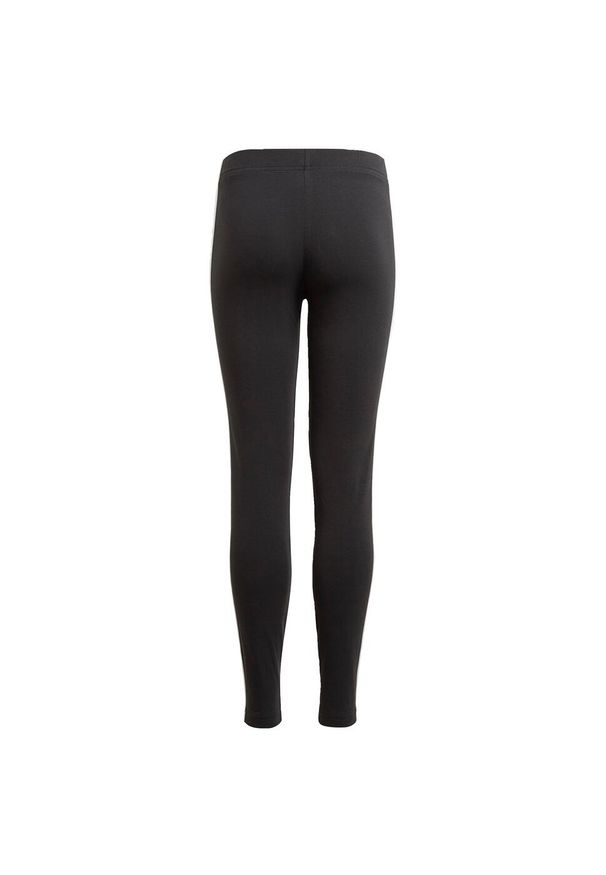 Adidas - Legginsy dla dzieci adidas Essentials 3 Stripes Leggings czarne GN4046. Okazja: na uczelnię. Kolor: czarny, biały, wielokolorowy. Materiał: zamsz. Szerokość cholewki: normalna. Sport: joga i pilates