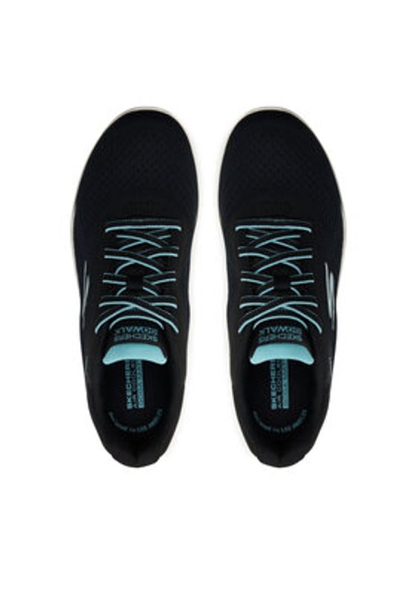 skechers - Skechers Sneakersy Go Walk 7-Cosmic Waves 125215/BKTQ Czarny. Kolor: czarny. Materiał: mesh, materiał