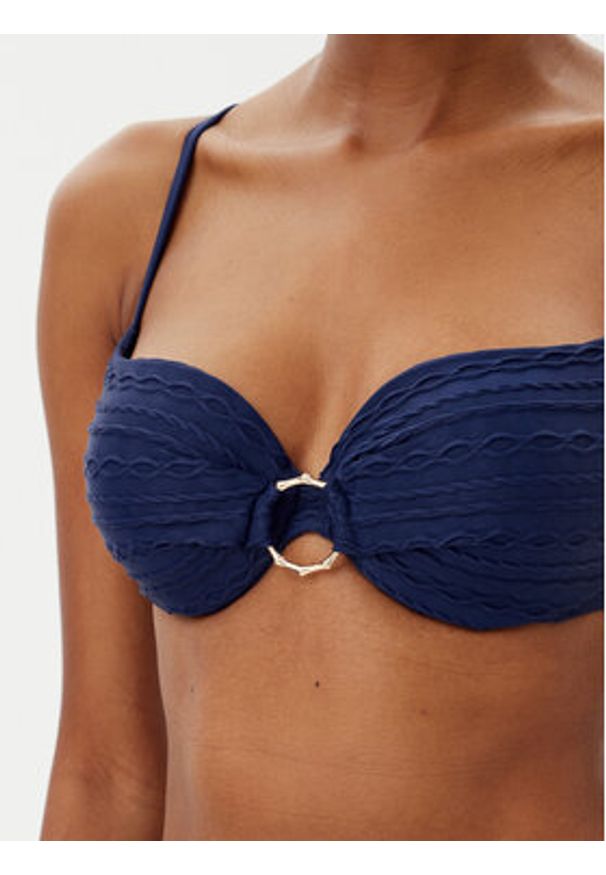 SELMARK - Selmark Góra od bikini BM017 Granatowy. Kolor: niebieski. Materiał: syntetyk