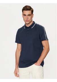 Guess Polo M4YP40 KARS0 Granatowy Regular Fit. Typ kołnierza: polo. Kolor: niebieski. Materiał: bawełna