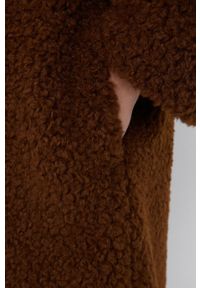 Sisley Płaszcz damski kolor brązowy przejściowy dwurzędowy. Kolor: brązowy. Styl: klasyczny #2