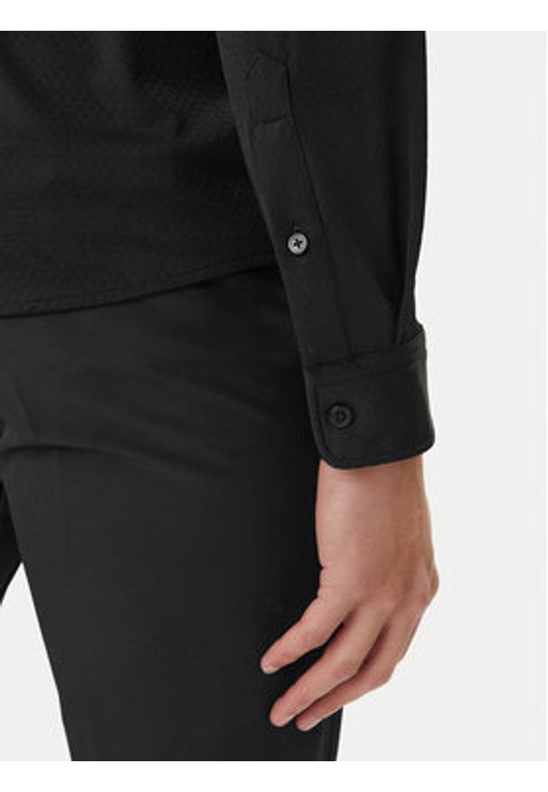 BOSS Koszula P-Roan 50556796 Czarny Slim Fit. Kolor: czarny. Materiał: syntetyk