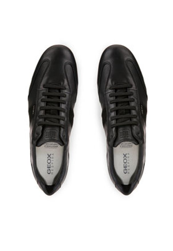 Geox Sneakersy U Wells A U74T5A 085ME C9999 Czarny. Kolor: czarny. Materiał: skóra