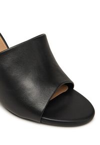 TOMMY HILFIGER - Tommy Hilfiger Klapki Leather Wedge Mule FW0FW08418 Czarny. Kolor: czarny. Materiał: skóra #3