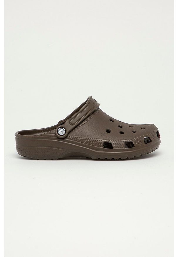 Crocs - Klapki. Kolor: brązowy. Materiał: guma