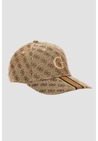 Guess - GUESS Logowana brązowa czapka z daszkiem. Kolor: brązowy