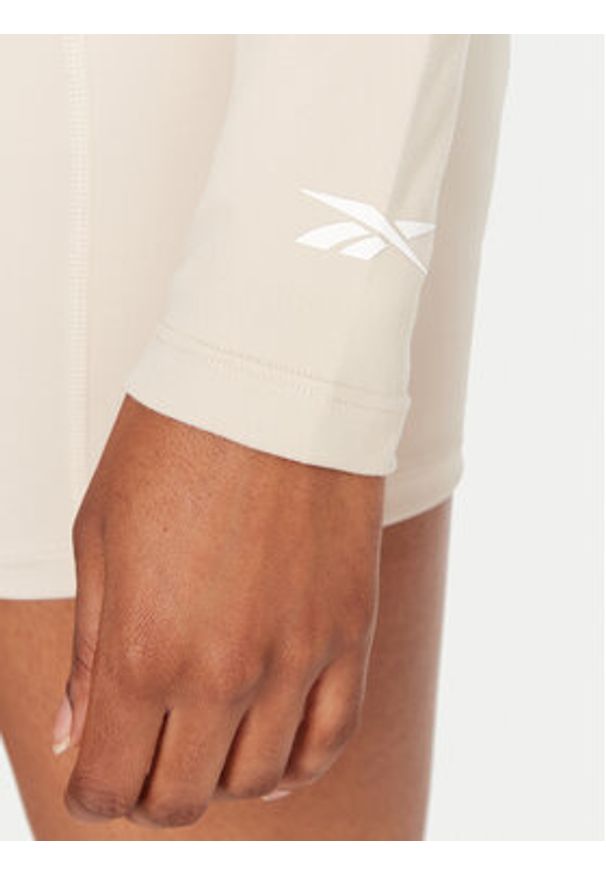 Reebok Koszulka techniczna Reebok X Ewa Chodakowska RK25316CCW Beżowy Slim Fit. Kolor: beżowy. Materiał: syntetyk