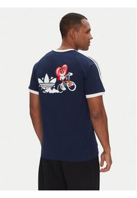 Adidas - adidas T-Shirt JP0984 Granatowy Slim Fit. Kolor: niebieski. Materiał: bawełna #4