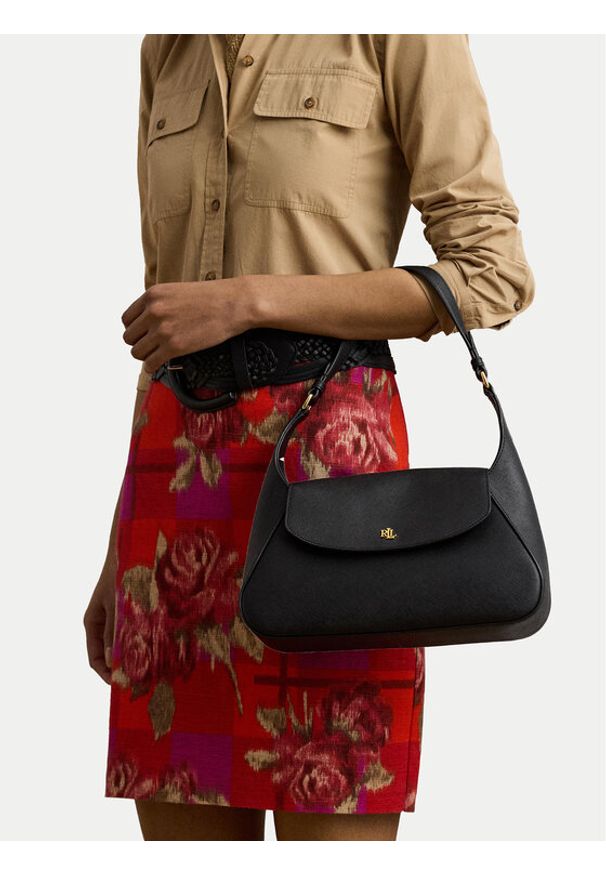 Lauren Ralph Lauren - LAUREN RALPH LAUREN Torebka 431969364001 Czarny. Kolor: czarny. Materiał: skórzane