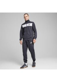 Puma - Męski dres poliestrowy PUMA Galactic Gray. Kolor: szary. Materiał: dresówka, poliester