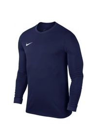 Nike - Męska Koszulka Z Długim Rękawem Park VII Jersey DriFIT. Kolor: niebieski. Materiał: jersey. Długość rękawa: długi rękaw. Długość: długie