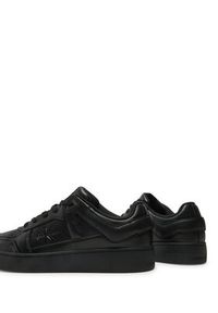 Calvin Klein Jeans Sneakersy Basket Cup Low Laceup Tumbled YM0YM01150 Czarny. Kolor: czarny. Materiał: skóra