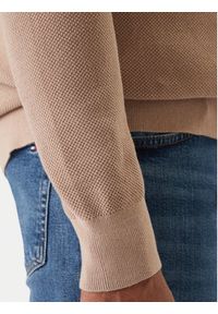 TOMMY HILFIGER - Tommy Hilfiger Sweter Essential MW0MW36347 Beżowy Regular Fit. Kolor: beżowy. Materiał: bawełna #4