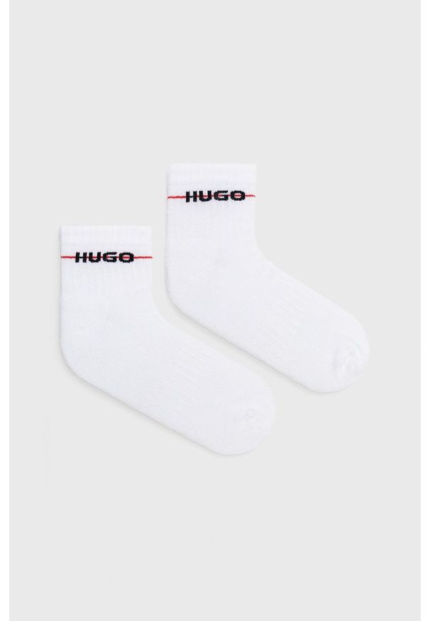 Hugo - HUGO skarpetki 50473178 (3-pack) męskie kolor biały. Kolor: biały